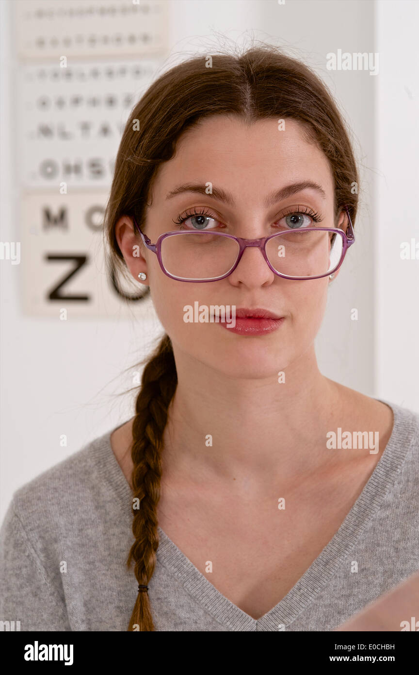 Augenheilkunde, Frau Stockfoto