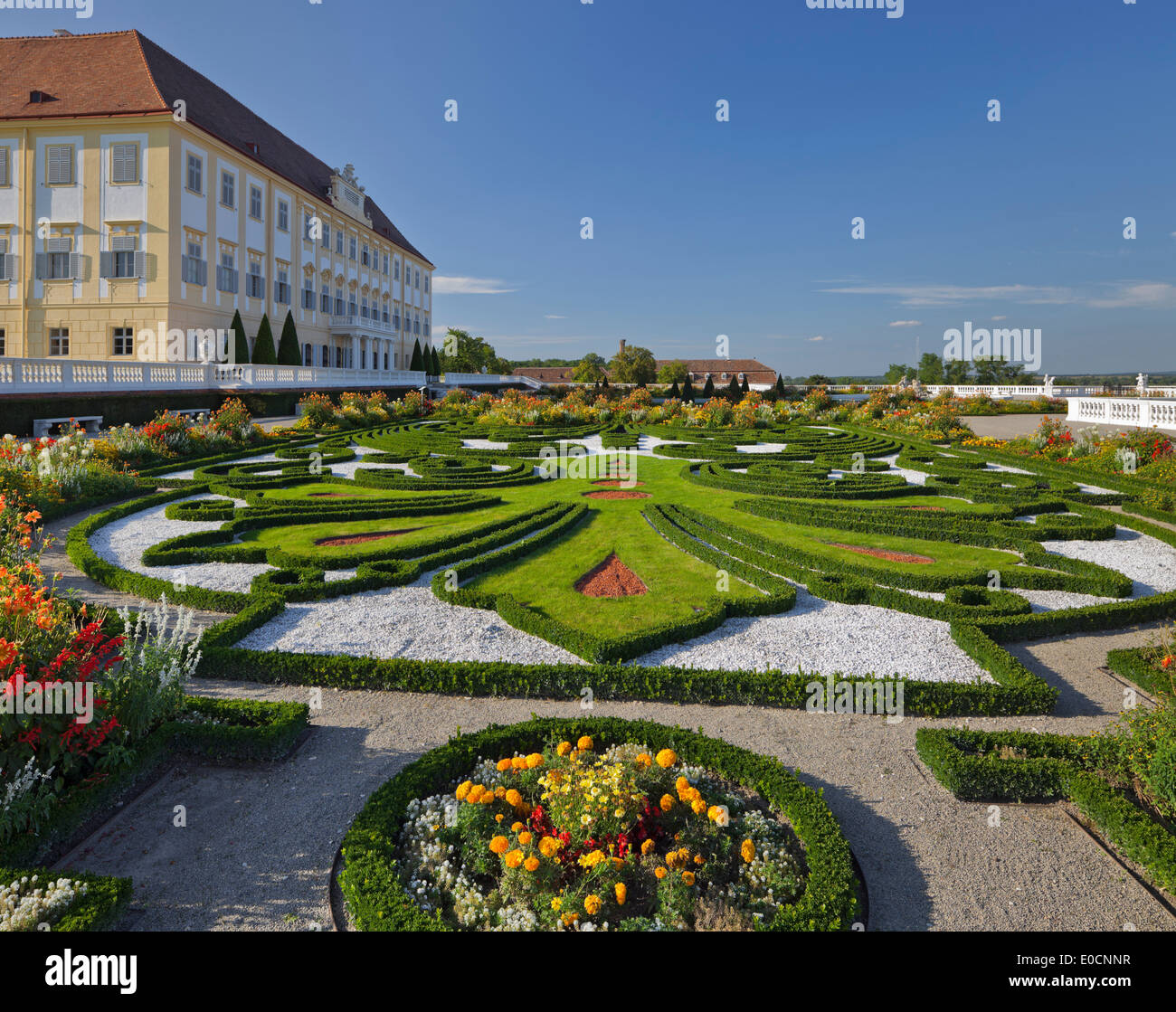 Barocke Gärten, Schloss Hof, Niederösterreich, Österreich Stockfoto