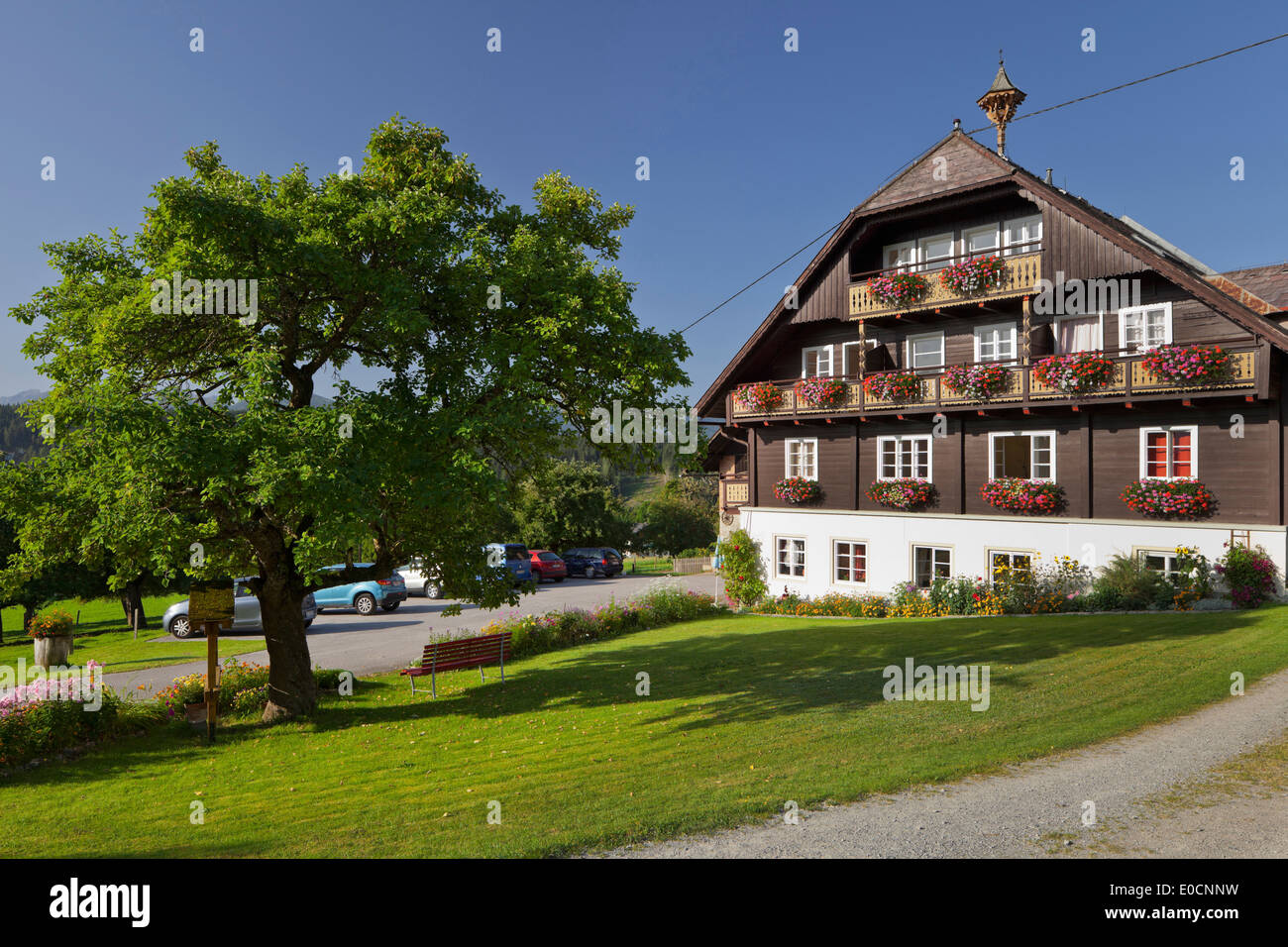 Bauernhaus in Ramsau am Dachstein, Steiermark, Österreich Stockfoto