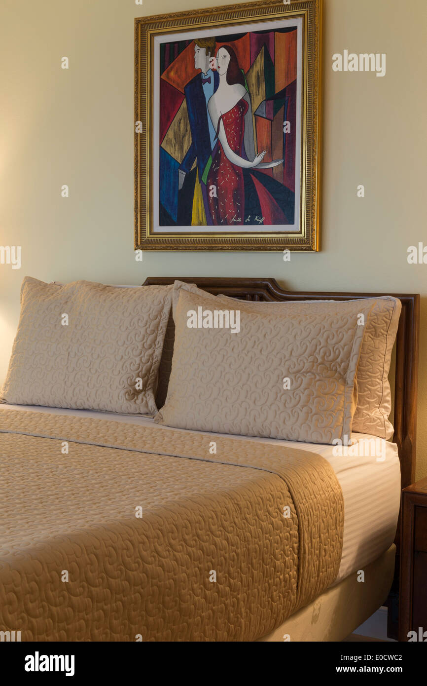Schaufenster-Schlafzimmer Luxus-Haus, USA Stockfoto