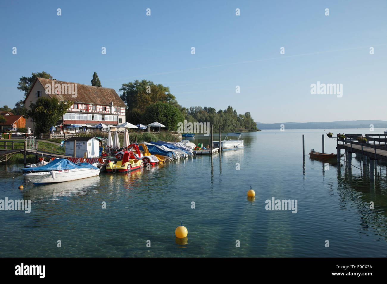 Restaurant Schloessli, Horn, Gaienhofen, Hoeri, Lake Constance, BadenWürttemberg, Deutschland