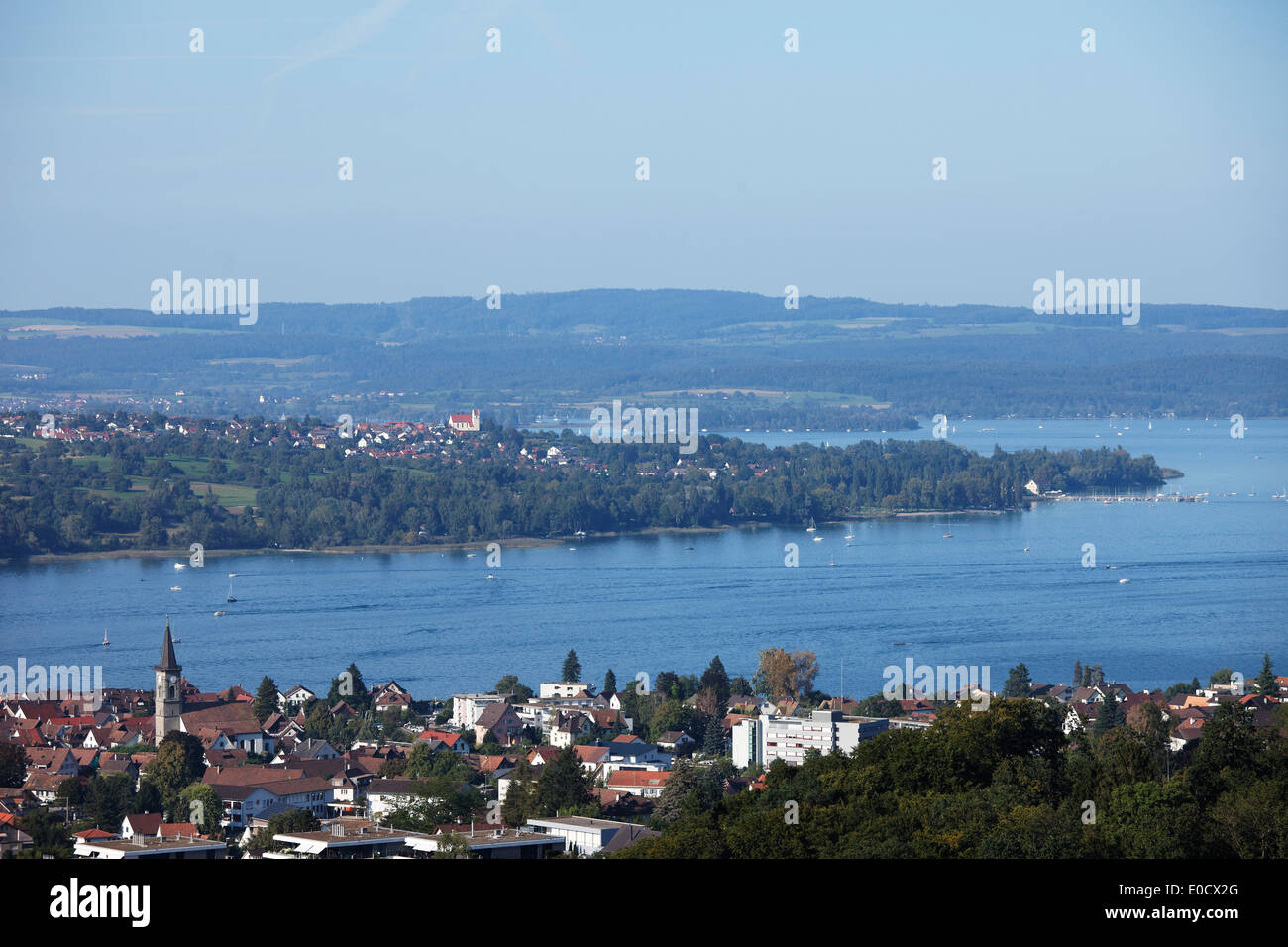 Blick auf Hoeri, Horn über Steckborn, Bodensee, Kanton Thurgau, Schweiz Stockfoto