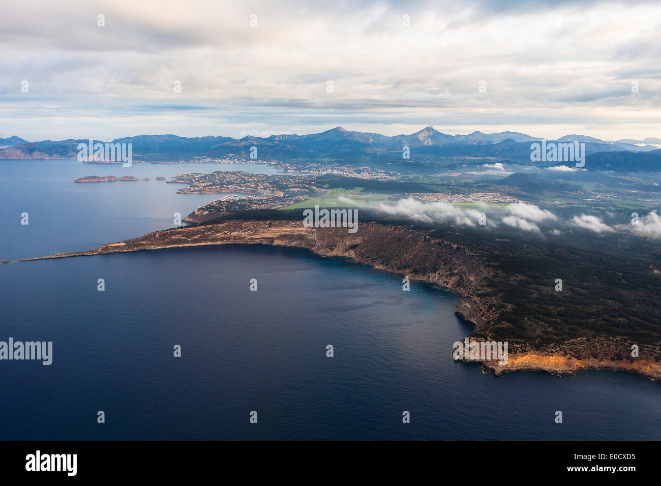 Küste von Mallorca, Luftaufnahme, Isla del Toro, Isla Malgrats, Santa Ponca, Balearen, Spanien Stockfoto