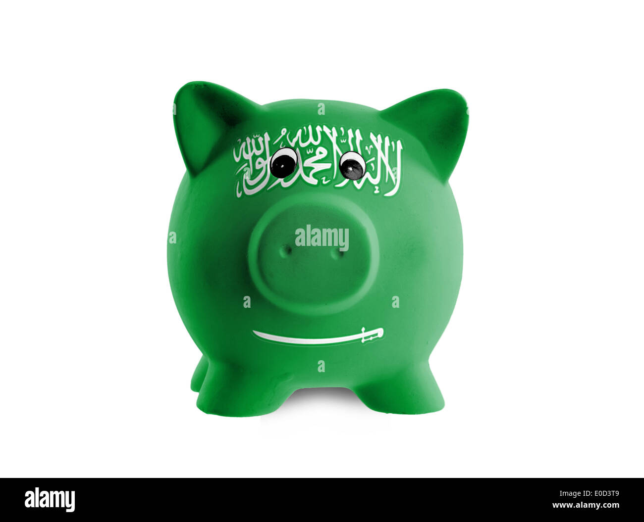Einzigartige rosa Keramik Sparschwein isoliert Saudi Arabien Stockfoto