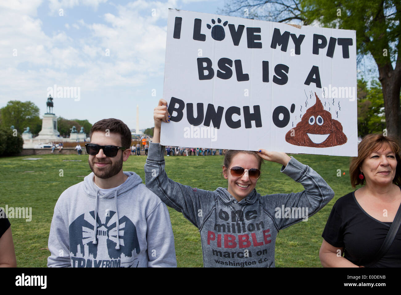 Pit Bull Hundebesitzer versammeln sich in Washington, DC, sich gegen rassenspezifische Gesetzgebung (BSL) Stockfoto