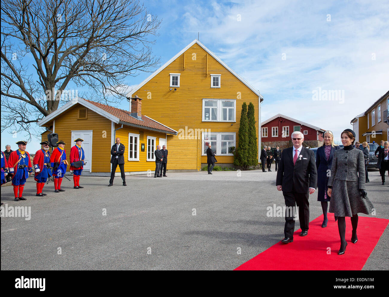 Kristiansand, Norwegen. 9. Mai 2014. Dänische Kronprinzessin Mary anlässlich des 150. Jahrestages der gefallenen dänischen Marines in der Seeschlacht von Helgoland in Kristiansand, Norwegen 05.09.2014 Foto: RPE-Albert Nieboer NO WIRE SERVICE Credit: Dpa picture-Alliance/Alamy Live News Stockfoto