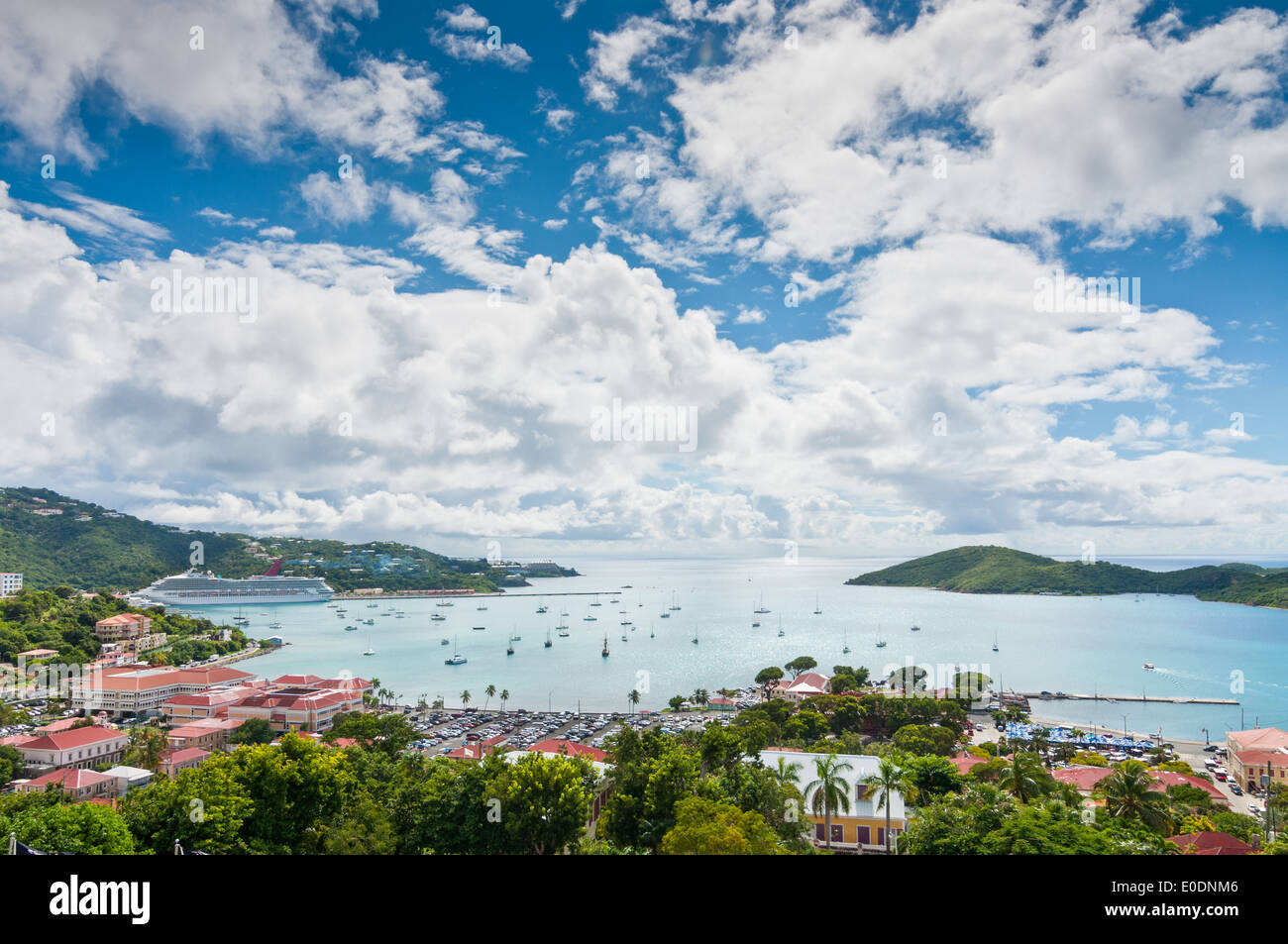 Hafen von St. Thomas in den US Virgin Islands Stockfoto