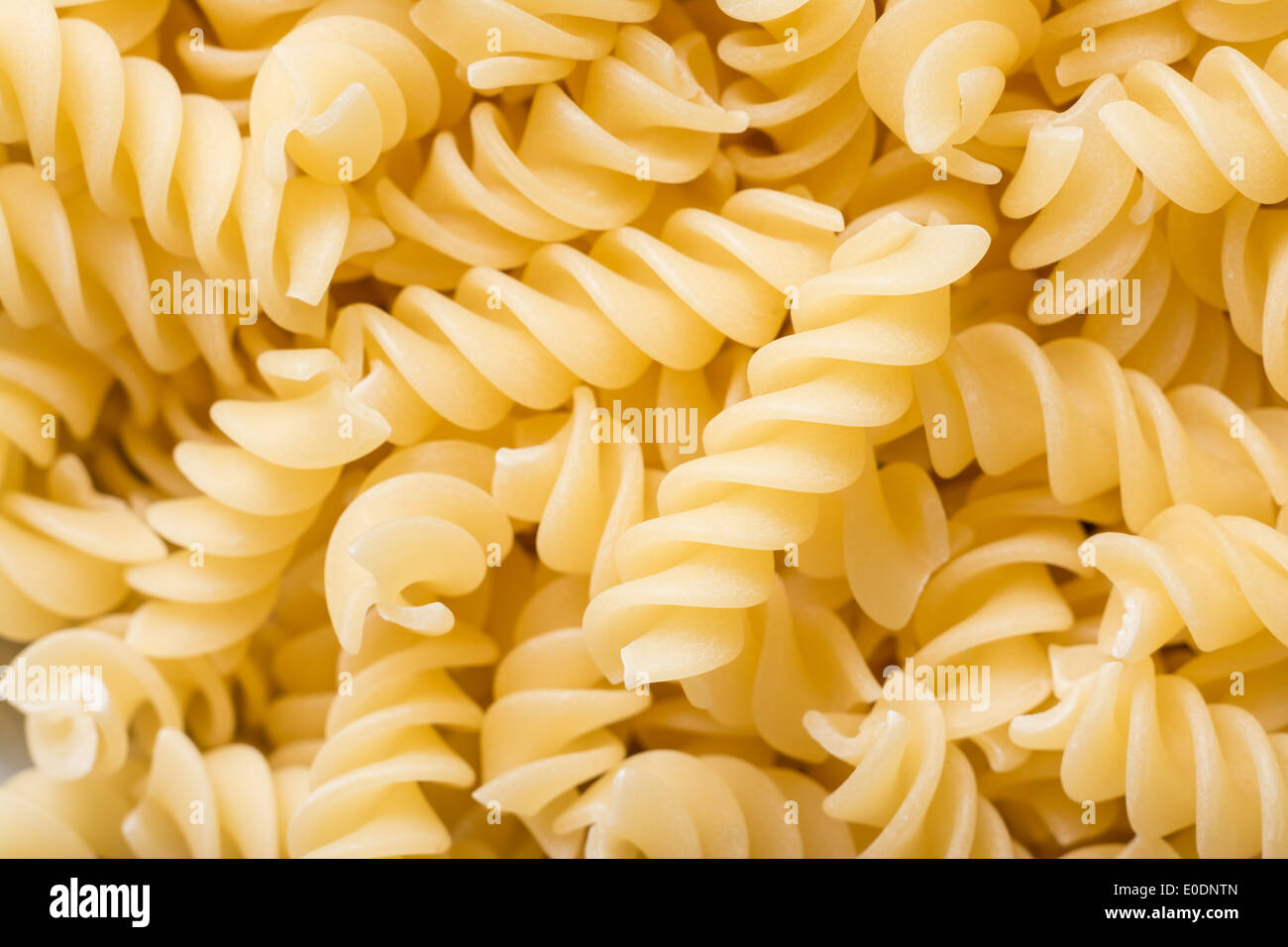 Italienische Pasta spiralförmigen hautnah Stockfoto