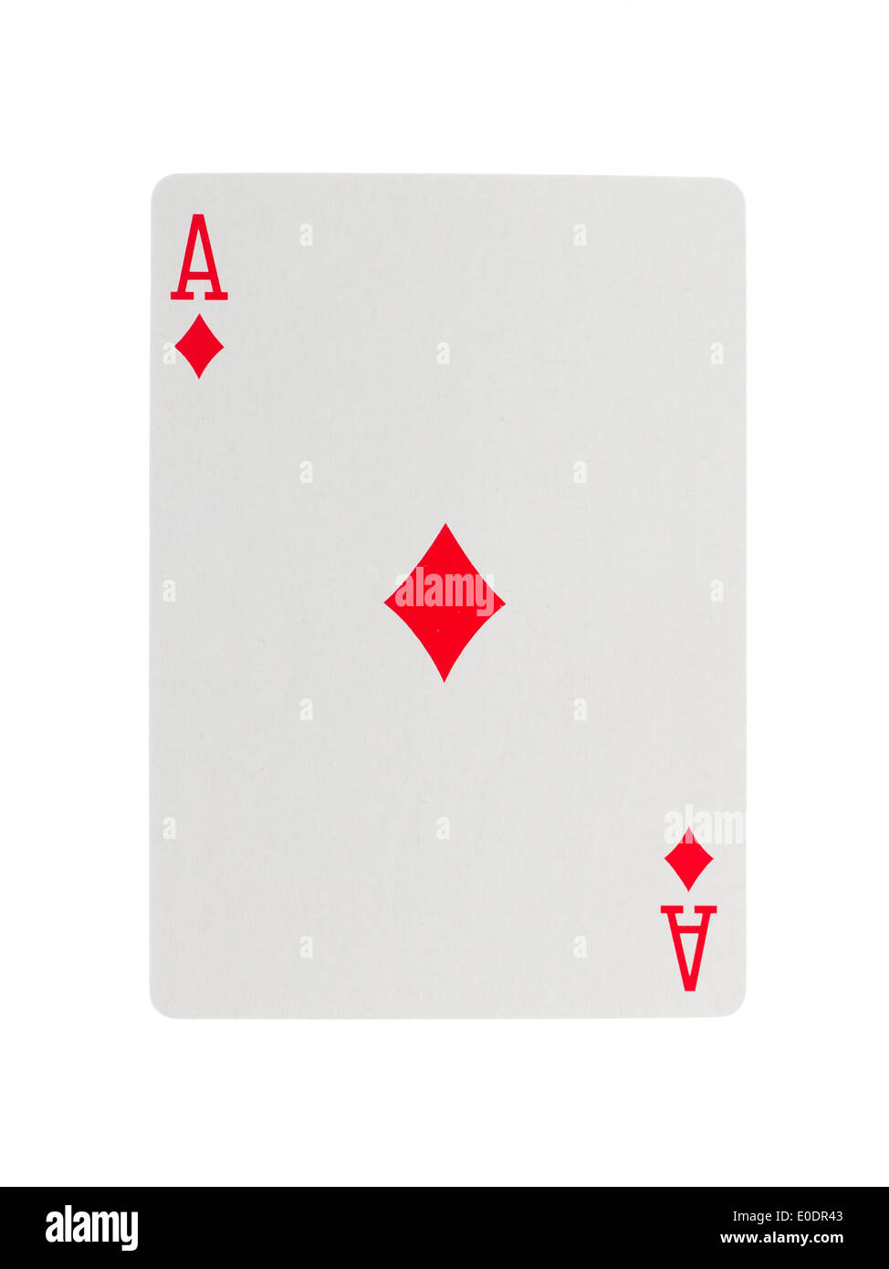 Spielkarten (Ass) isoliert auf weißem Hintergrund Stockfoto