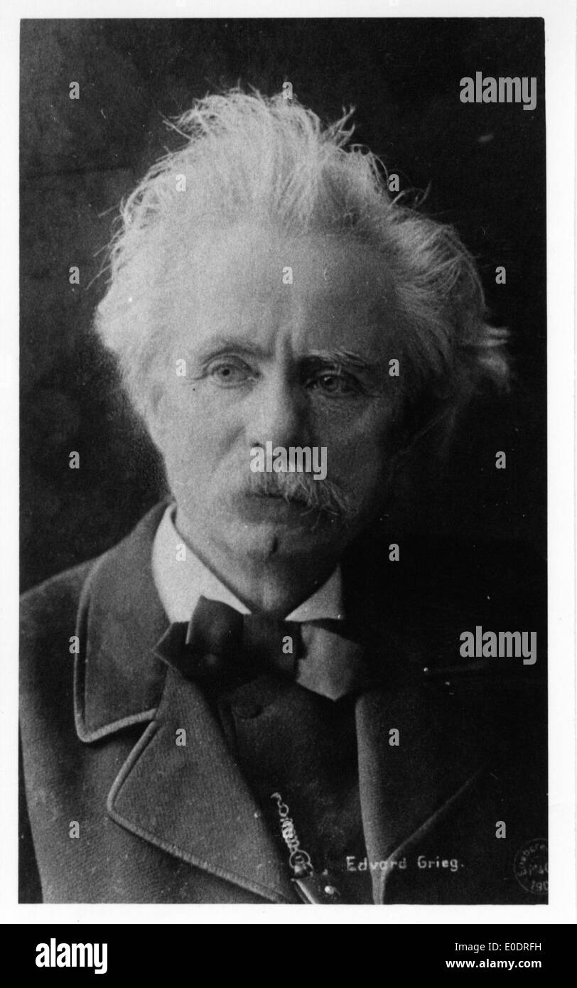 Edward Grieg-Porträt Stockfoto