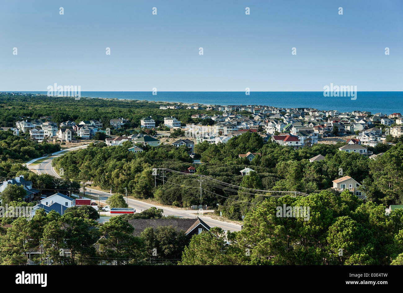 Luxury beach front Häuser, Corolla, Outer Banks, North Carolina, USA Stockfoto