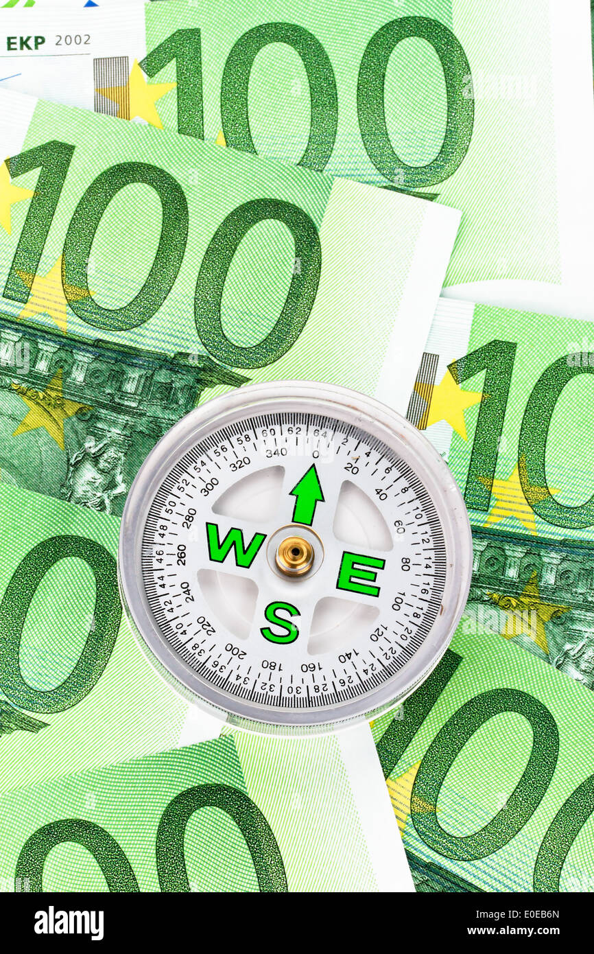 Alternative Wahl Banknote Banknoten Bargeld Entscheidung Einsparungen Euro Euromoney Euro Eurolight Schutztechniken Finanzierung Finanzen Anleitung Stockfoto
