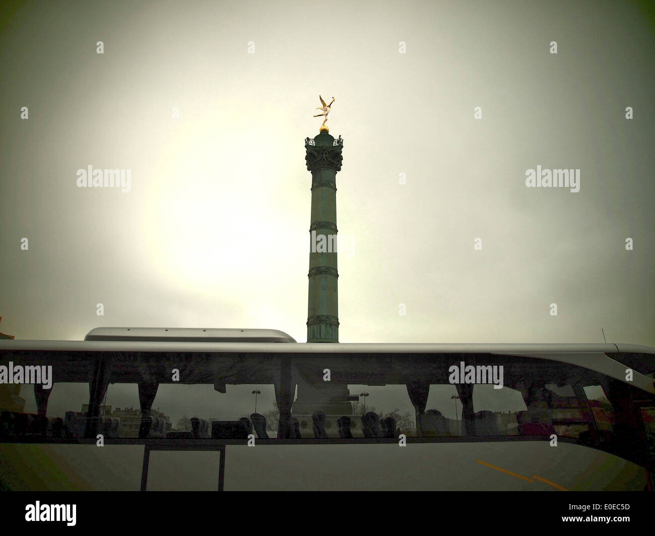 Paris 11e Arr. Juli-Spalte. Place de la Bastille. Frankreich Stockfoto