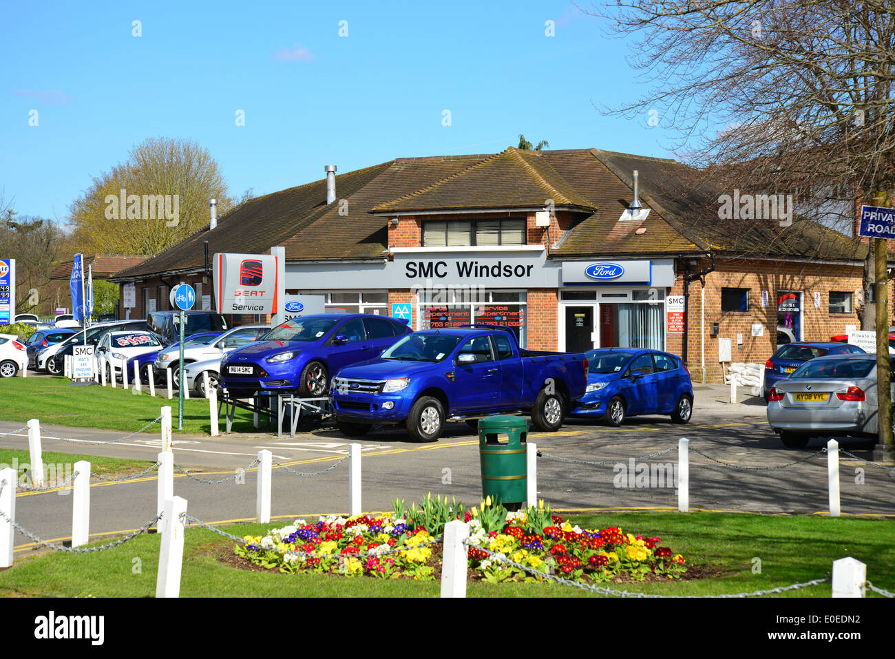 SMC Ford Windsor Autohaus, Slough Road, Datchet, Berkshire, England, Vereinigtes Königreich Stockfoto