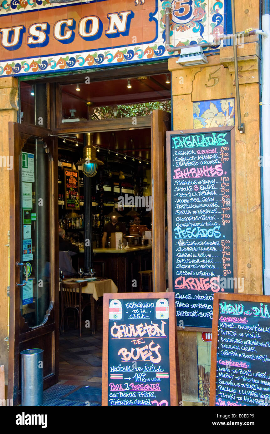 Tapas-Bars, Madrid, Spanien Stockfoto