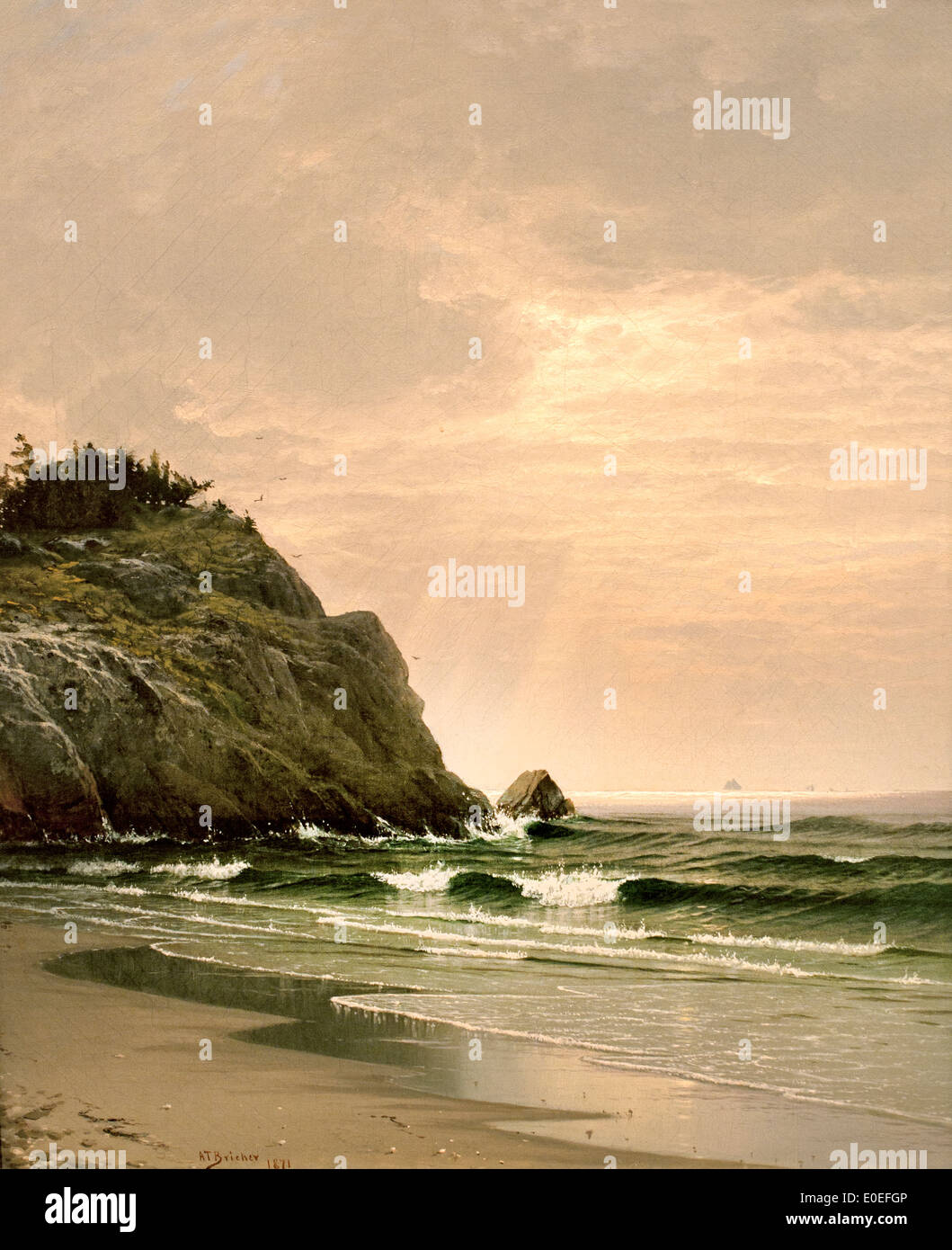Bewölkten Tag 1871 Alfred Thompson Bricher 1837-1908 Englisch-Amerikanisch Stockfoto