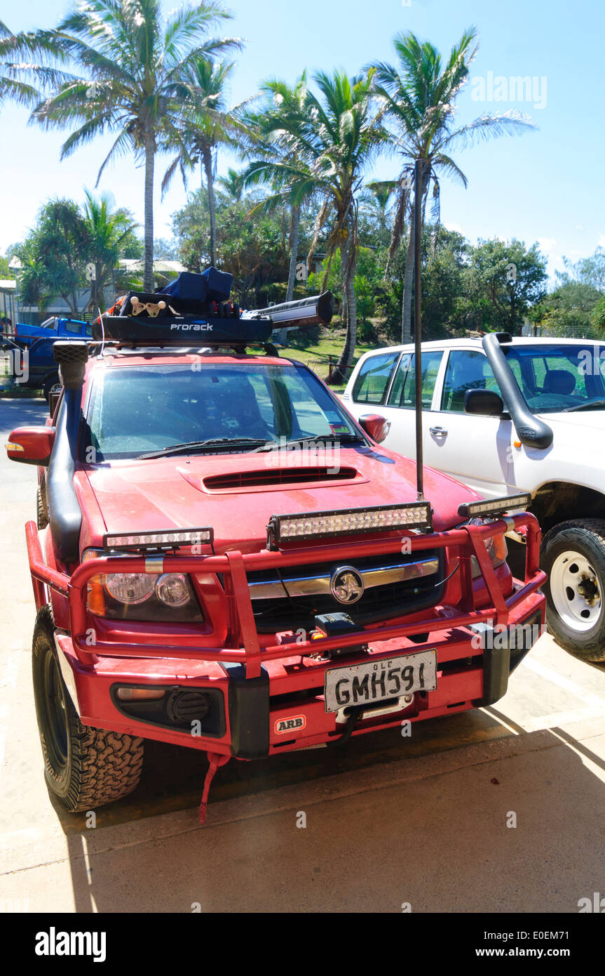 Rote 4-Rad-Antrieb, Eurong, Fraser Island, Queensland, Queensland, Australien Stockfoto