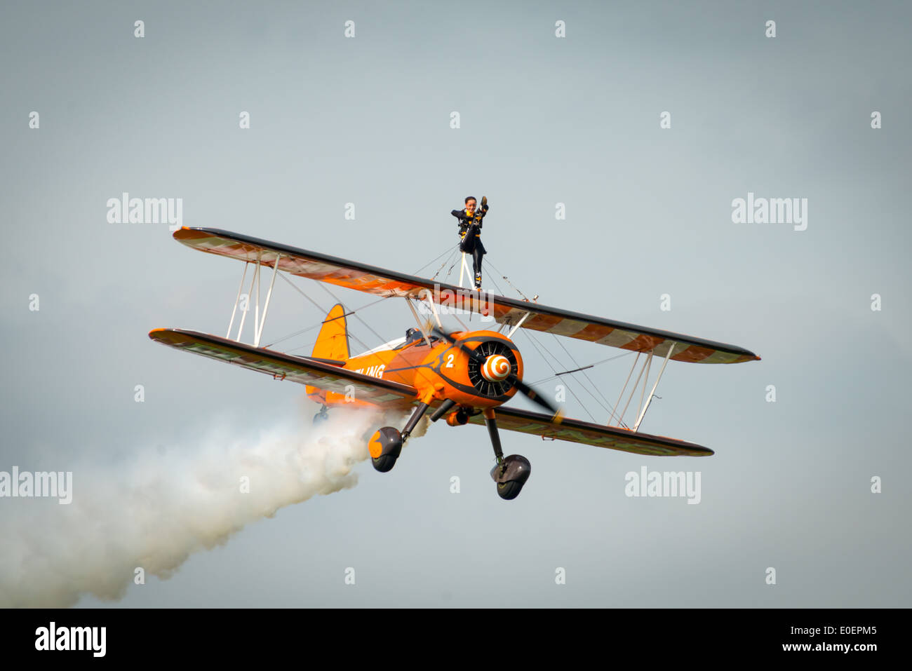 Breitling Wing Walker Team anzeigen bei Abingdon Flugschau Mai 2014 Stockfoto