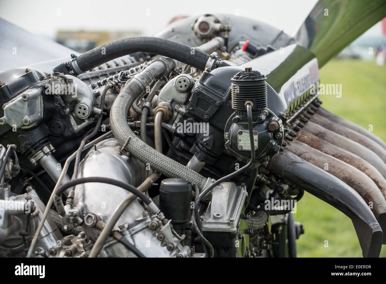 Rolls-Royce V12 Merlin Flugzeugtriebwerk aus dem 2. Weltkrieg  Stockfotografie - Alamy