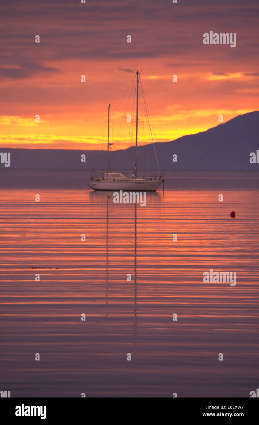 Segelboot, Beagle-Kanal, Ushuaia, Argentinien Stockfoto