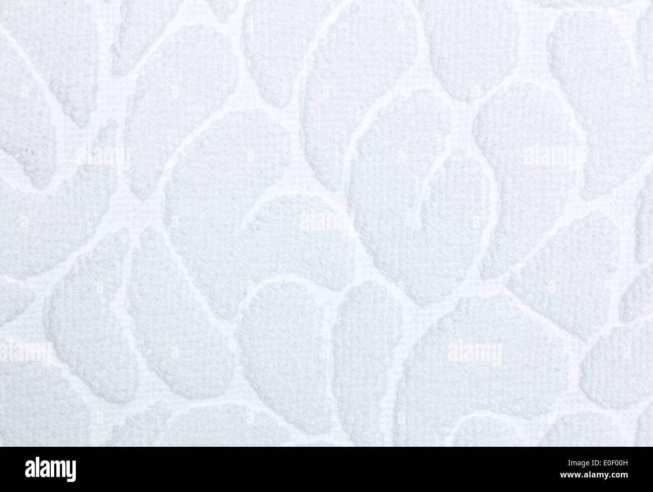 Nahaufnahme von weißem Stoff Textilhintergrund Stockfoto