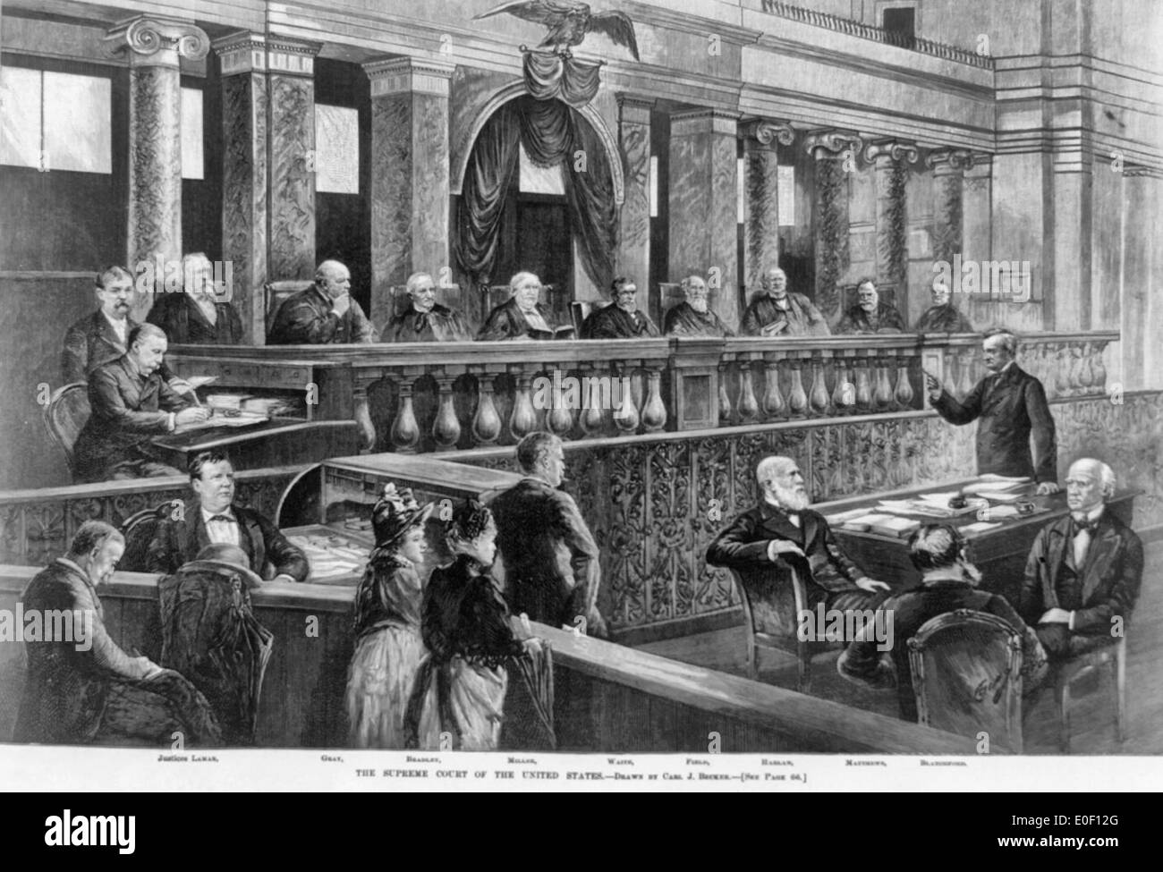 Der oberste Gerichtshof der USA, 1888 Stockfoto