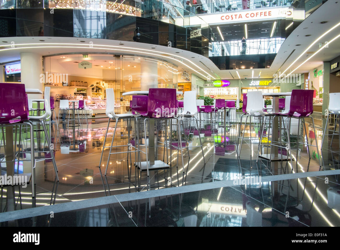 moderne Shopping-Mall Warschau Polen Stockfoto