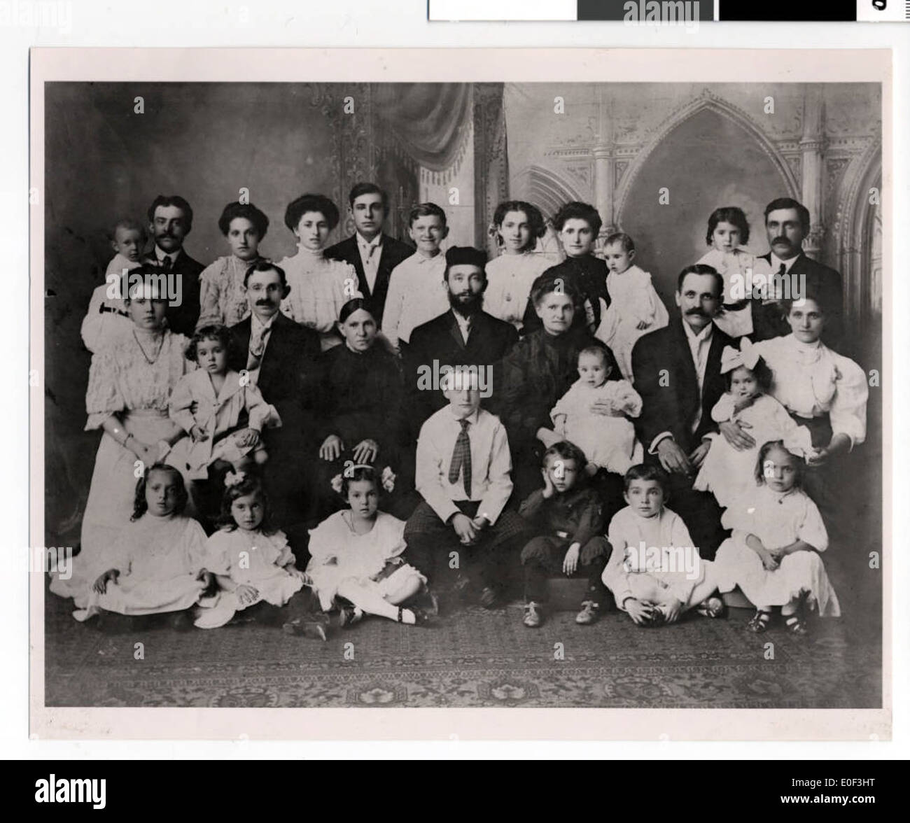 Mehrere Generationen der Familie Kronick, Norden von Minnesota Stockfoto
