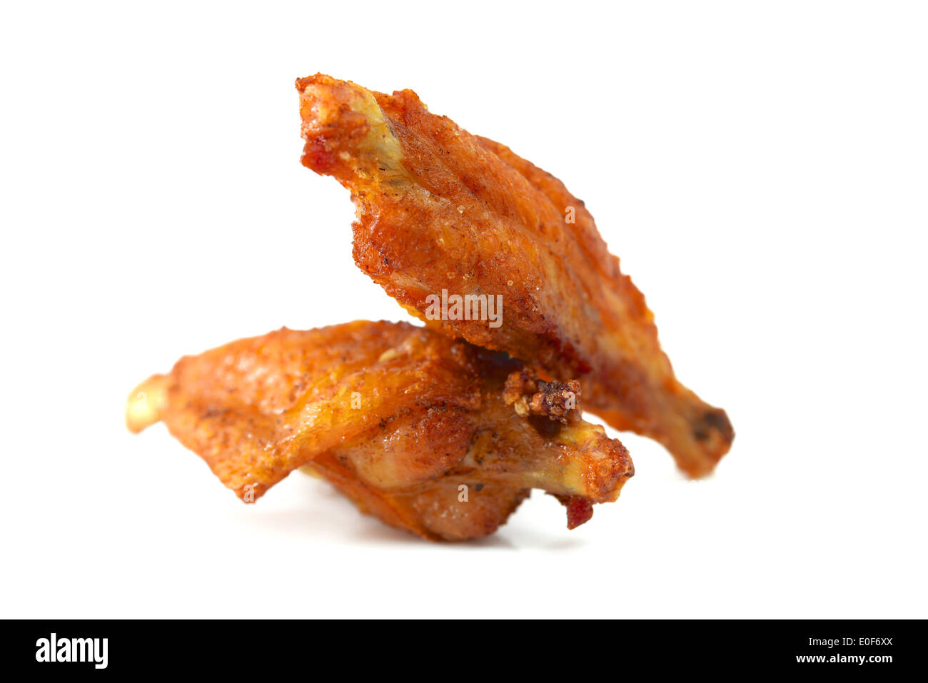 Gebratene Hähnchenflügel Stockfoto