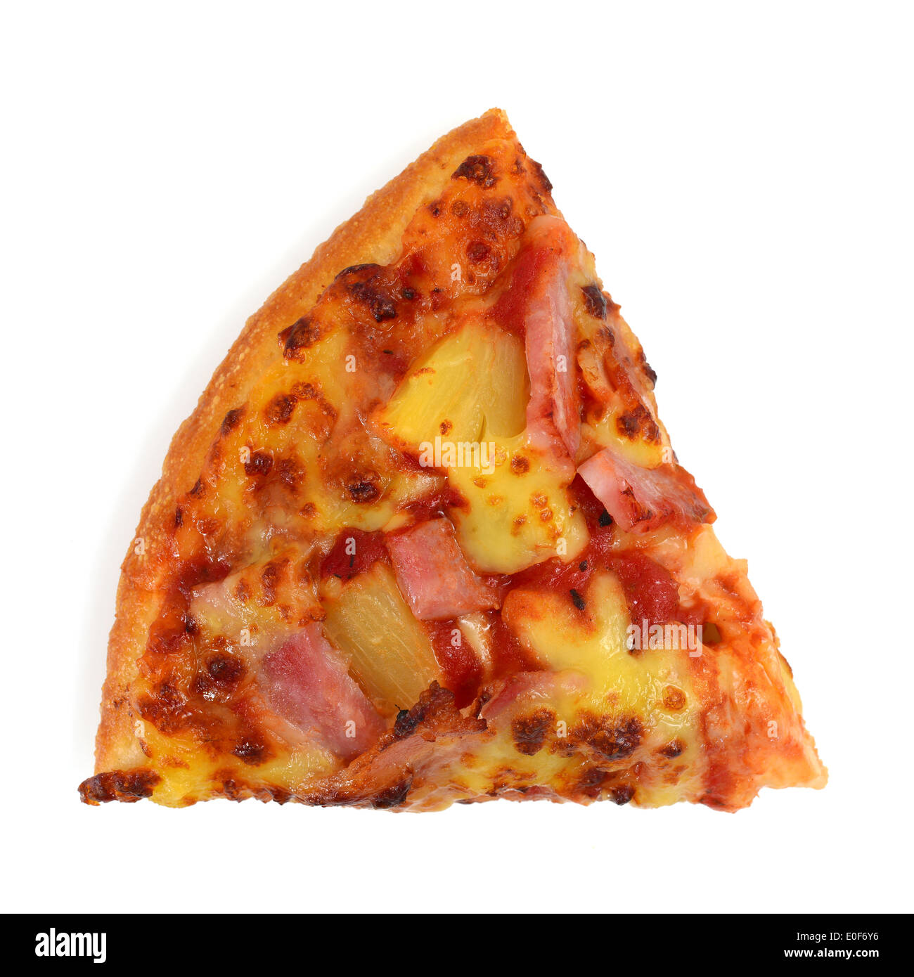 Hawaiian Pizza isoliert Stockfoto