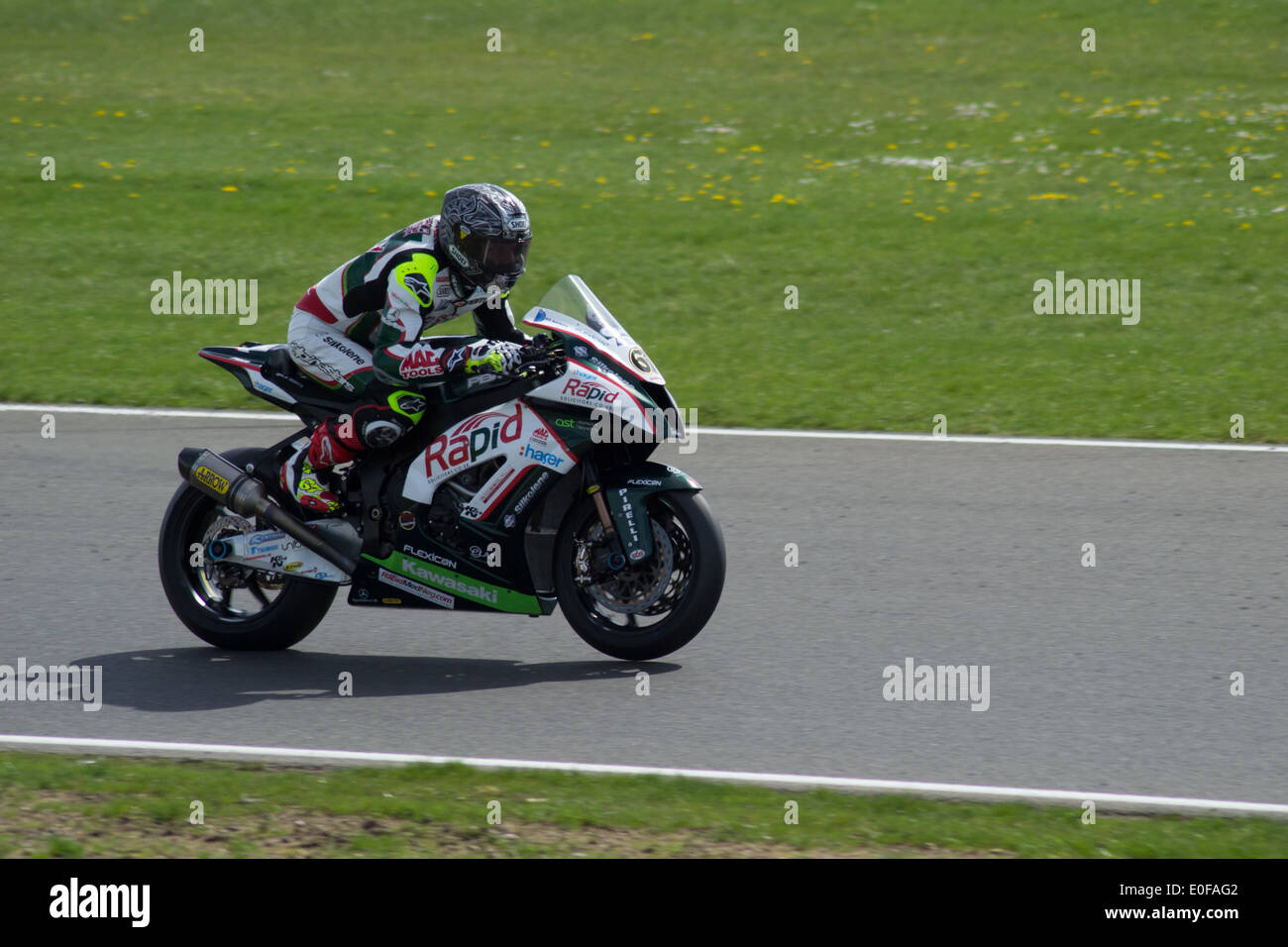 Britischen Superbike-Meisterschaft test-Tag in Snetterton in Norfolk, Stockfoto