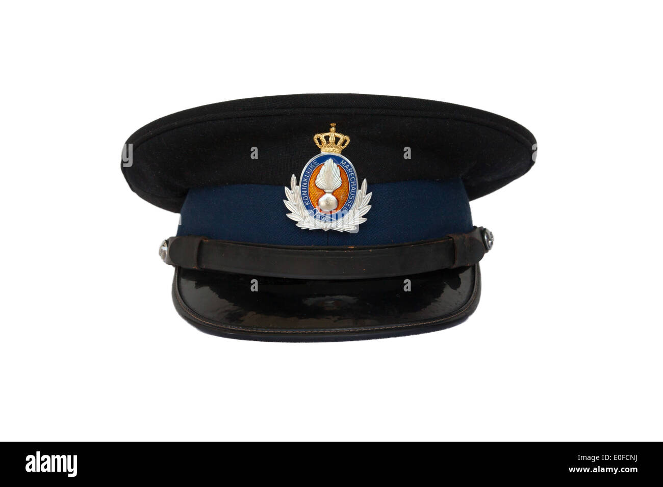 Kleidung der niederländische Militärpolizei, Nahaufnahme Stockfoto