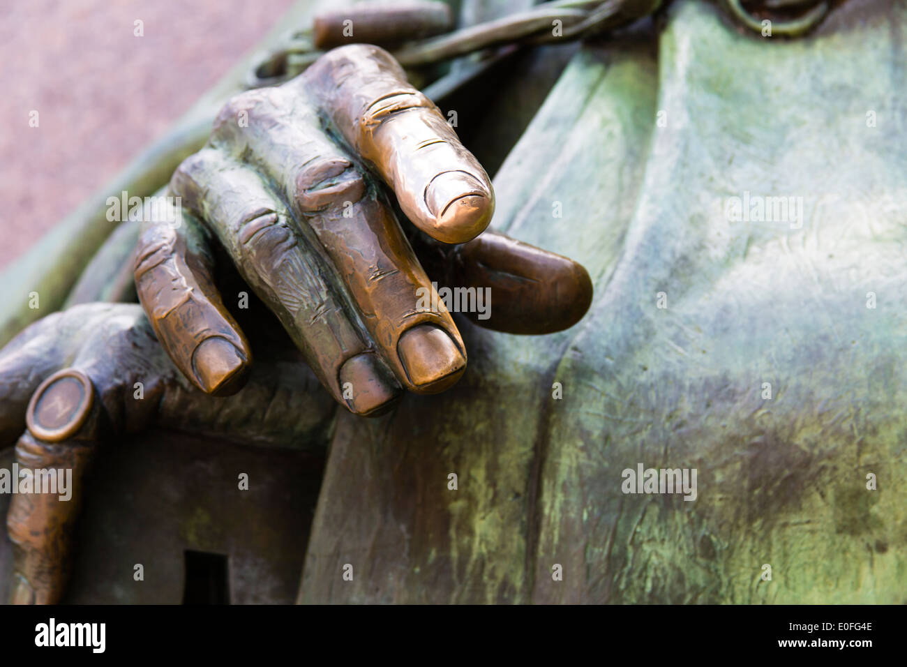Washington DC USA Detail Franklin Delano Roosevelt Memorial Schöpfer Neil Estern Stockfoto
