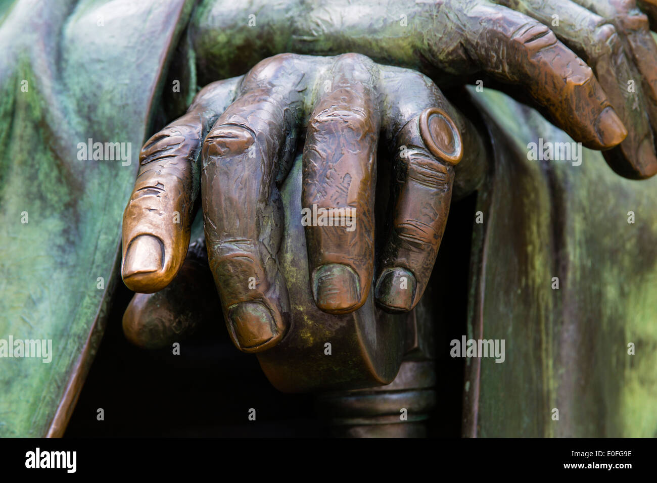 Washington DC USA Detail Franklin Delano Roosevelt Memorial Schöpfer Neil Estern Stockfoto