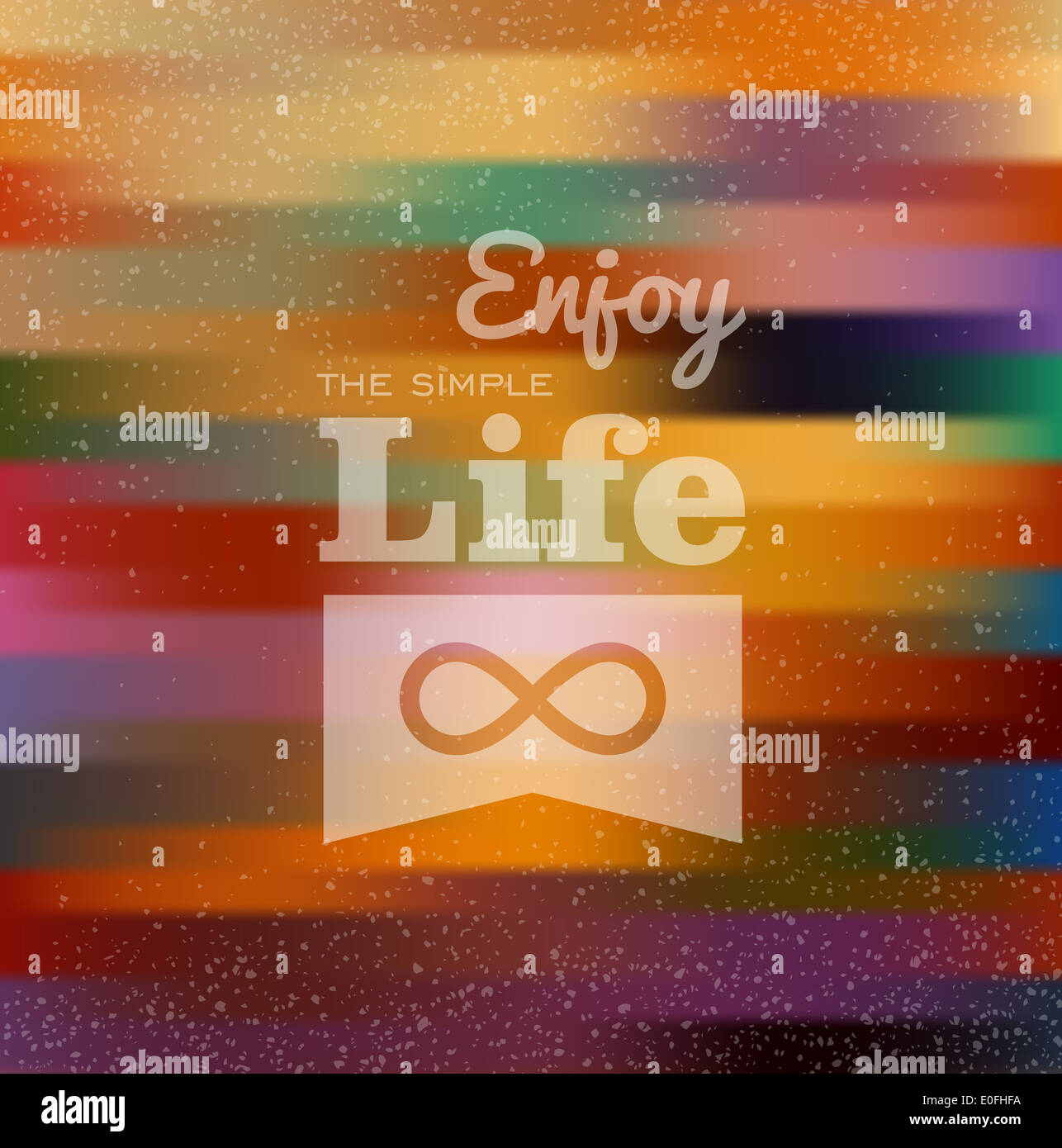 Bunte Hipster-Stil-Karte mit verschwommenen Effekt Hintergrund. Retro-Label-Design. EPS10 Vektor-Datei mit Transparenz Schichten. Stockfoto