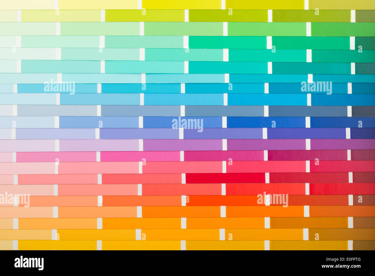 Vektor-Farbkarte (Papier) mit verschiedenen Farben Stockfoto