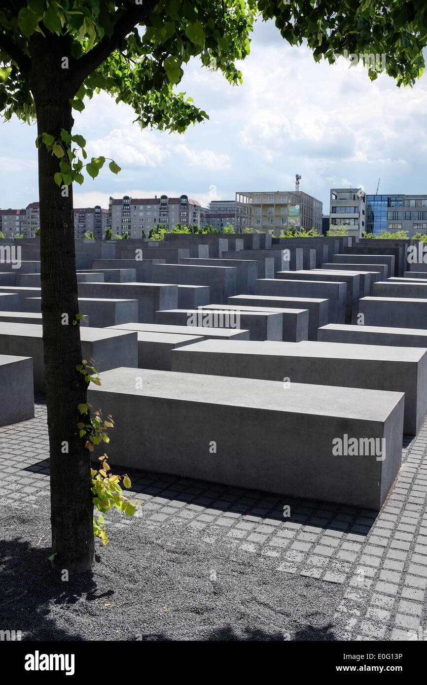 Nationale Gedenkstätte für die ermordeten Juden Europas (Holocaust-Mahnmal) Berlin Deutschland Stockfoto