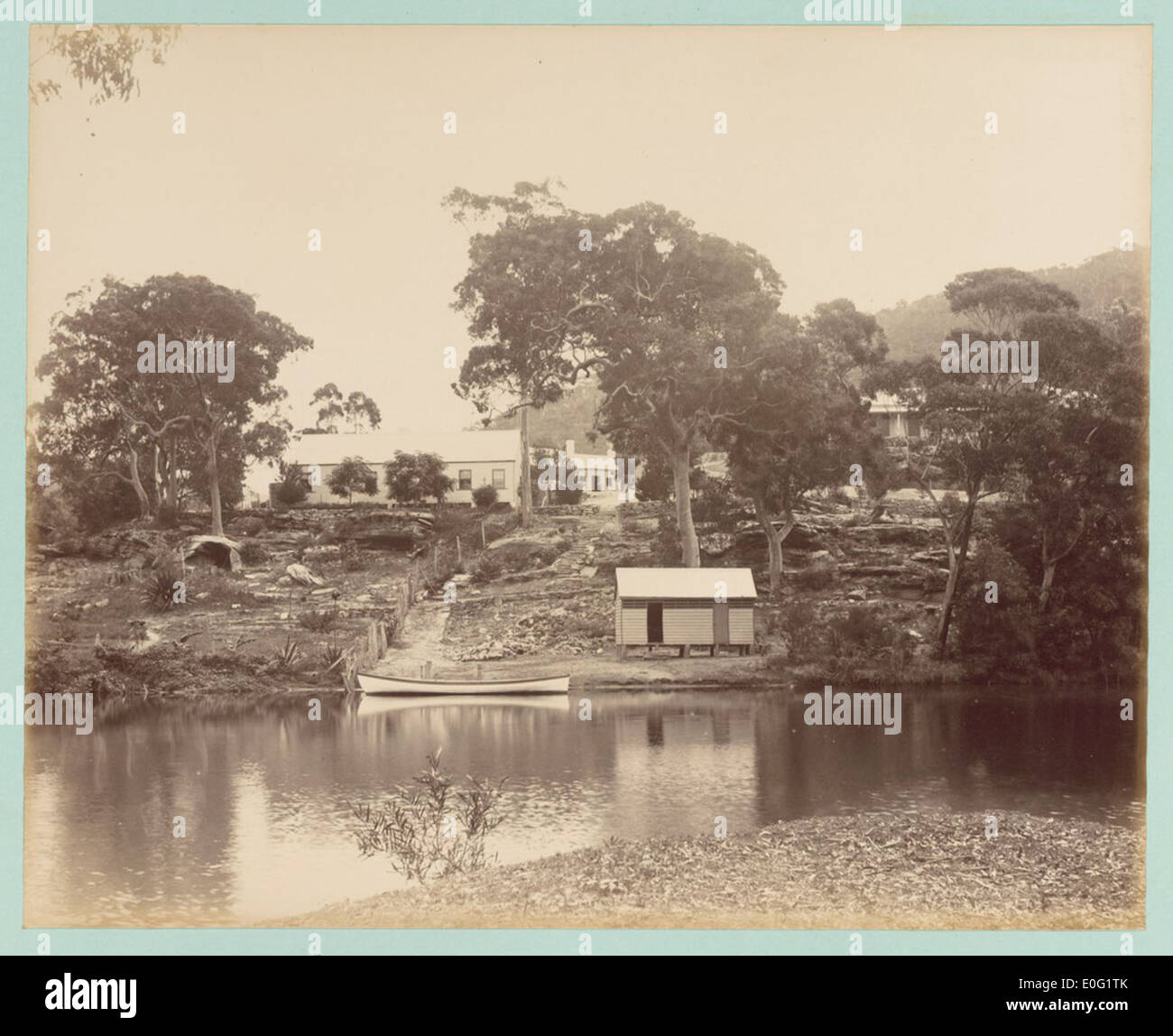 Nationalpark-Camp am Audley, oberhalb der Staumauer (Süßwasser) [New South Wales]. Stockfoto