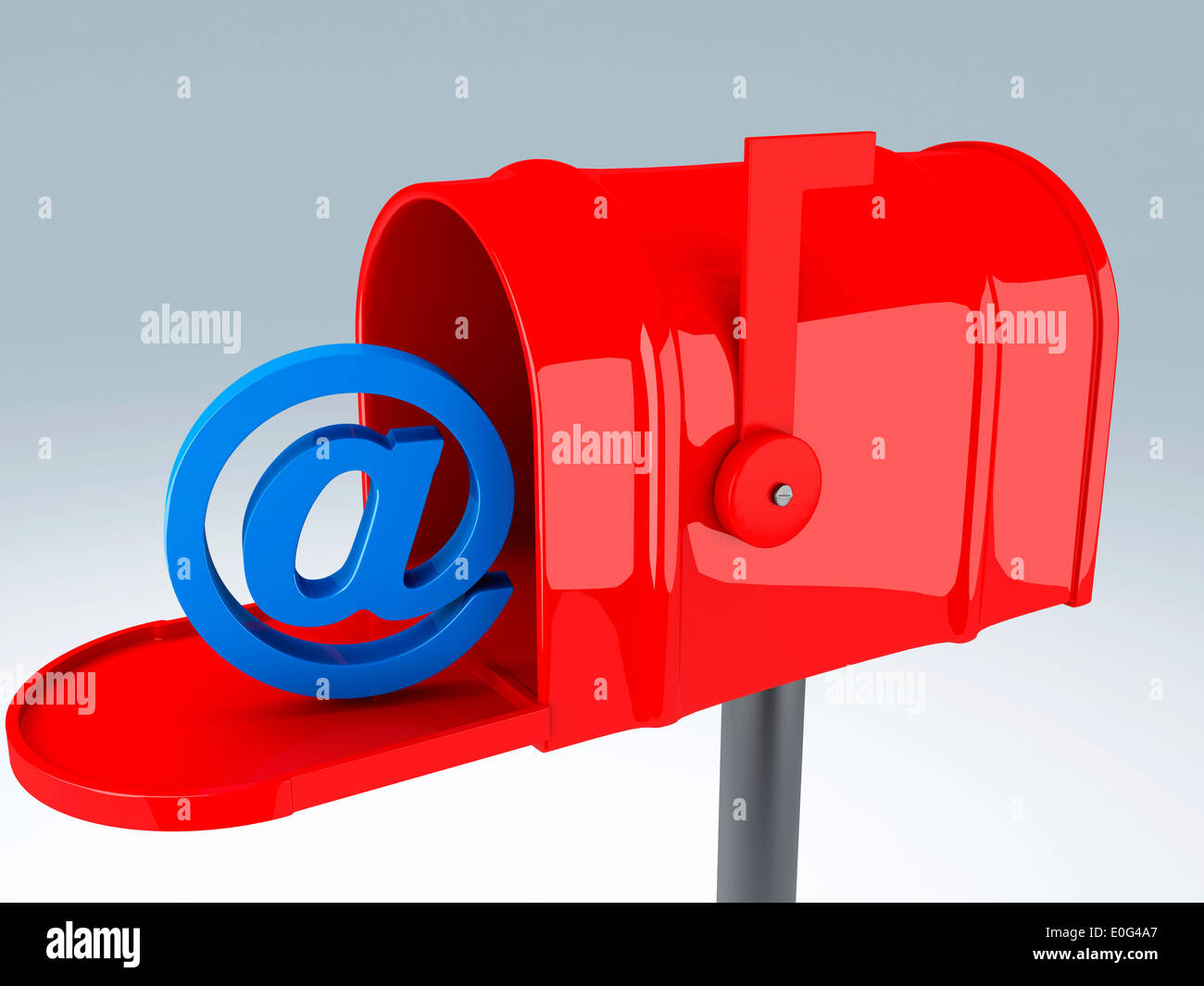 roten Briefkasten mit. 3D illustration Stockfoto