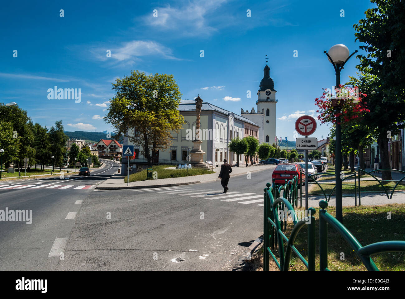 Spišská Belá (Spisska Bela) - Stadtzentrum, Slowakei Stockfoto