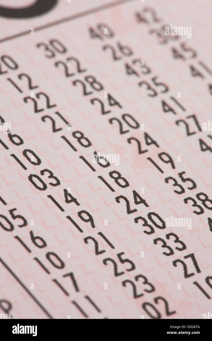 "Österreichisches Lotto-Gutschein; ', ' Oesterreichischer Lottoschein; ' Stockfoto