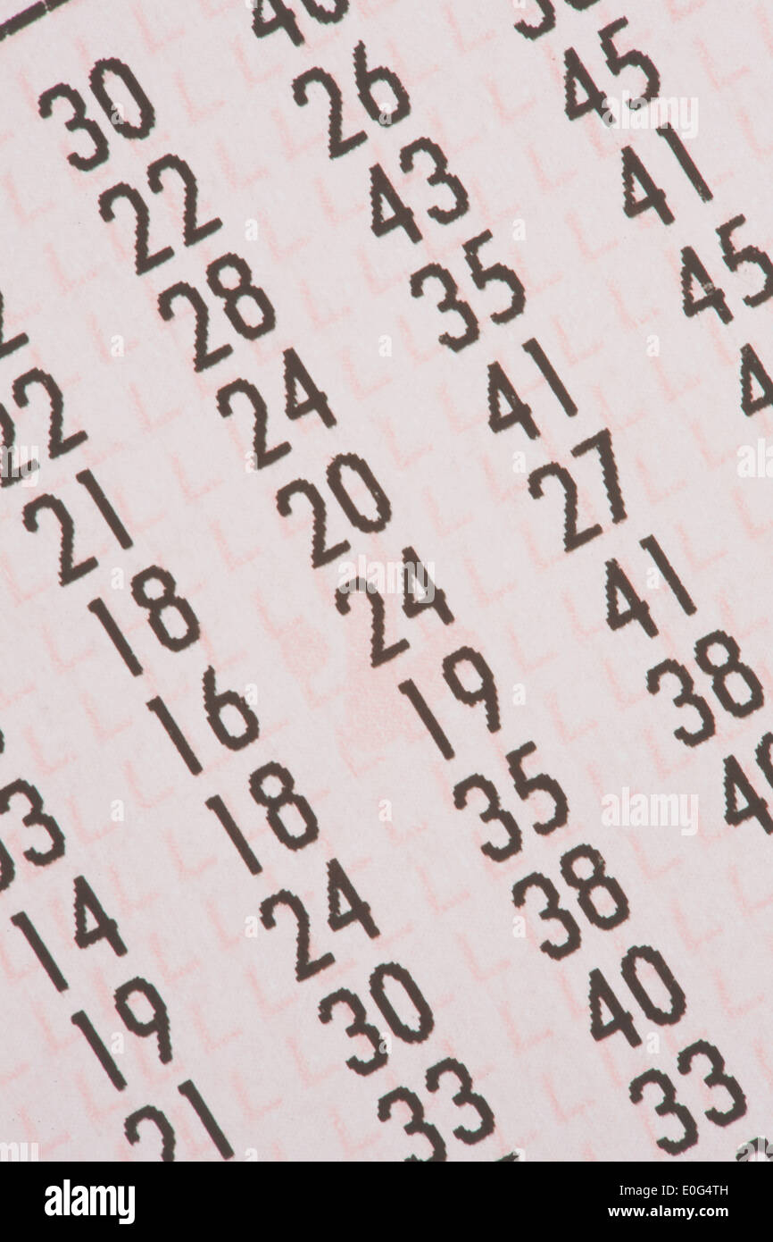 "Österreichisches Lotto-Gutschein; ', ' Oesterreichischer Lottoschein; ' Stockfoto