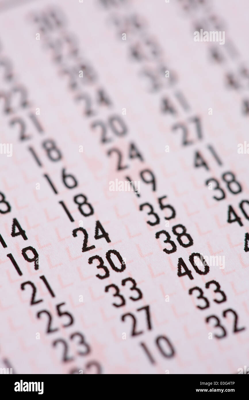 "Österreichisches Lotto-Gutschein; ', ' Oesterreichischer Lottoschein; ' Stockfoto