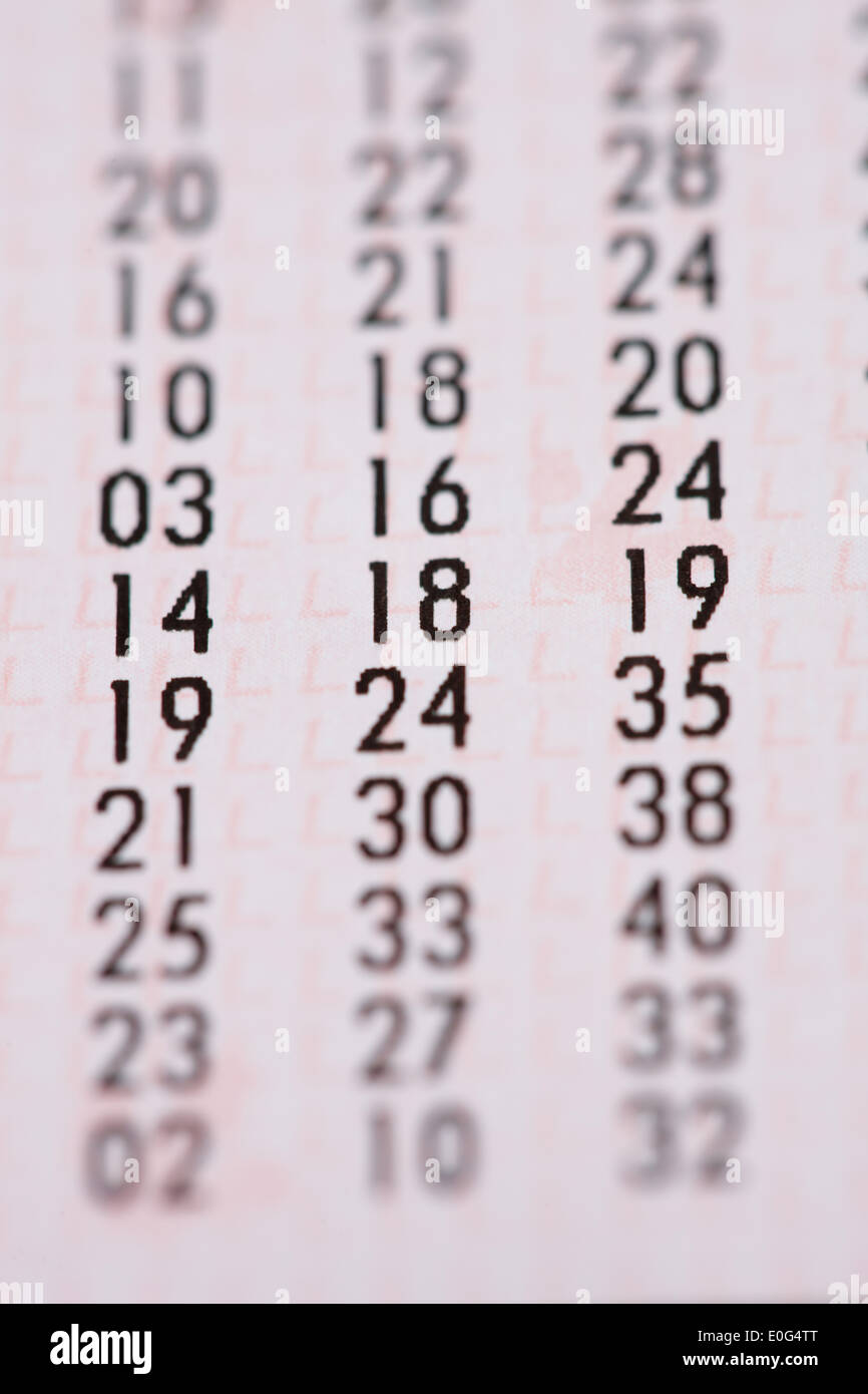 "Österreichisches Lotto-Gutschein; ', ' Oesterreichischer Lottoschein; ' Stockfoto