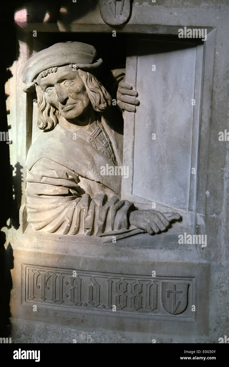 "Wien, Stephansdom, Fenstergucker Anton Pilgram; "," Wien, Der Fenstergucker Anton Pilgram; ' Stockfoto