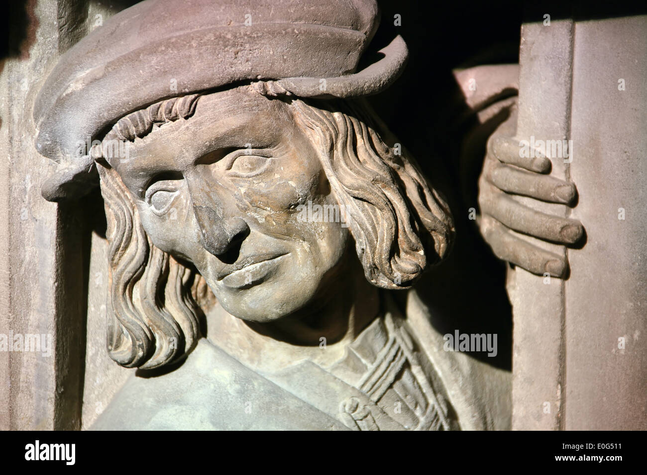 "Wien, Stephansdom, Fenstergucker Anton Pilgram; "," Wien, Der Fenstergucker Anton Pilgram; ' Stockfoto