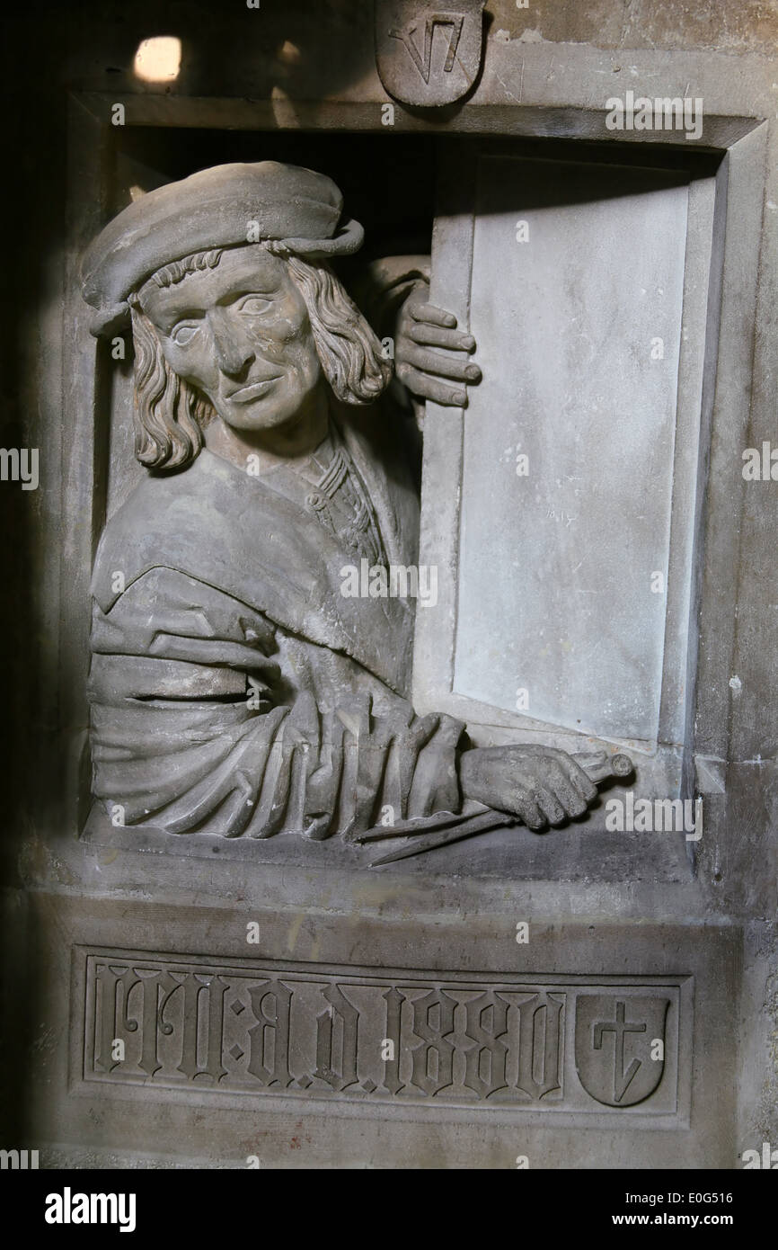 "Wien, Stephansdom, Fenstergucker Anton Pilgram; "," Wien, Der Fenstergucker Anton Pilgram; ' Stockfoto