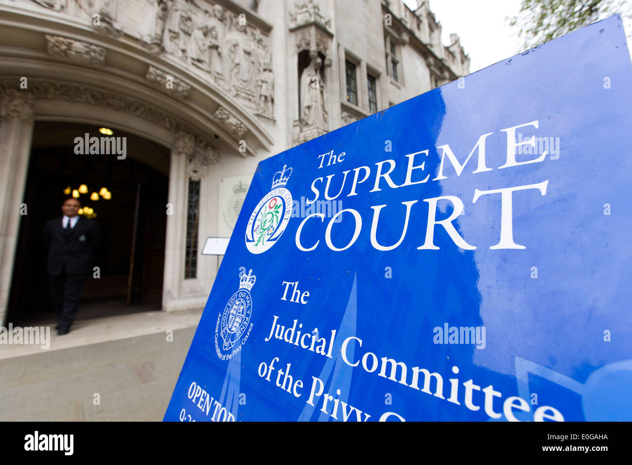 Vereinigtes Königreich, London: Ein Bild zeigt eine Gesamtansicht des Obersten Gerichtshofs in Westminster, London. Stockfoto