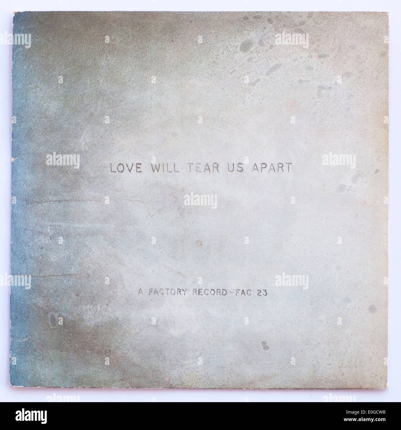 Joy Division - Love will Tear US Apart, 1980 7' Cover Single auf Factory Records - nur für redaktionelle Verwendung Stockfoto