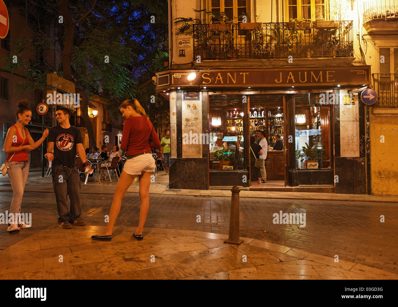 Bar, Calle de Caballeros, Provinz Valencia, Valencia, Spanien Stockfoto